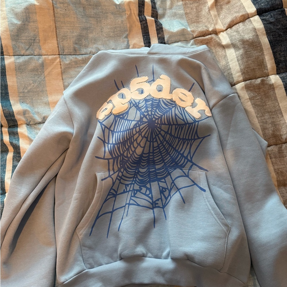 Sp5der Blue Hoodie